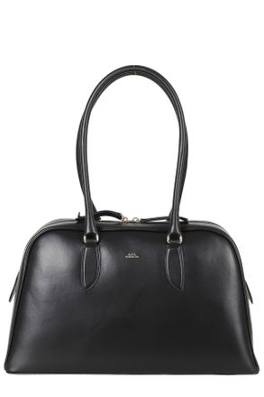 A.P.C. Black Sac Paloma Double-Zip Polyurethane Shoulder Bag