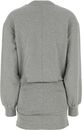 The Attico Womens Dress Sweatshirt Gray Cotton Elastane