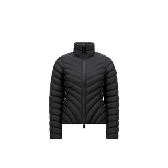 Moncler Grange Diagonal-quilted Short Down Jacket Black Size 00