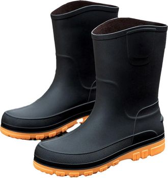 Generic Mens Waterproof Rain Boots Outdoor Non Slip Shoes Comfort Boots Middle Tube Rubber Shoes