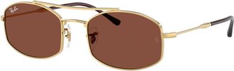 Ray-Ban RB3719 001/C5 Mens Sunglasses Gold Size 54