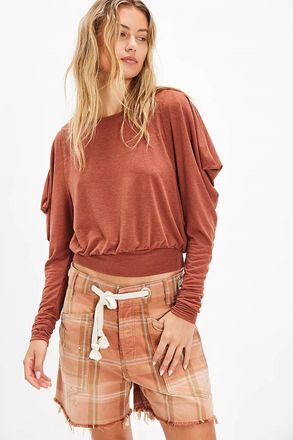 Free People Moxie Long Sleeve Top In Brick Wall