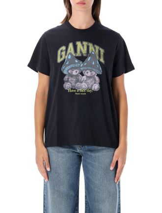 Ganni Black Crew Neck T-Shirt