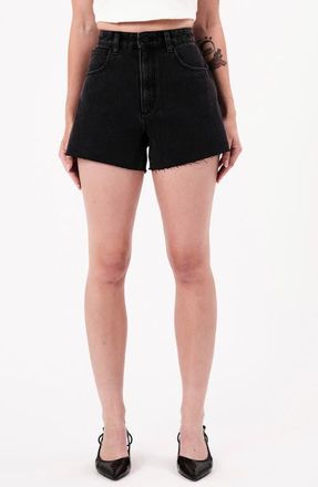 Abrand Venice Heidi Cutoff Denim Shorts in Washed Black at Nordstrom, Size 27