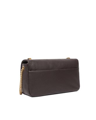 Pinko Grained Leather Shoulder Bag - Brown