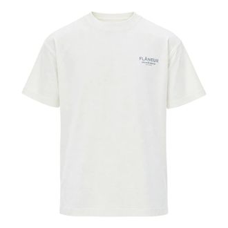 Flaneur Fl&acirc;neur - Ribbed Crewneck - Heren - Tops - Wit - Maat: M Katoen
