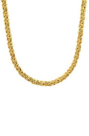 Steeltime Mens Stainless Steel Rope Chain Necklace in Gold at Nordstrom Rack