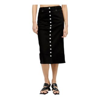 Courr&egrave;ges Midi Skirts, female, Black, Size: XS Multiflex Denim Midi Skirt
