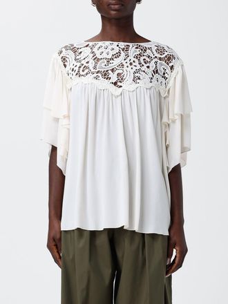 Aniye By Blusa Aniye By in viscosa con inserti in pizzo