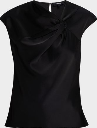 Theory Satin Twist Top