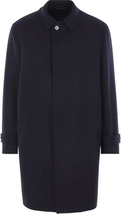 Lardini Cappotto monopetto spigato - Blu