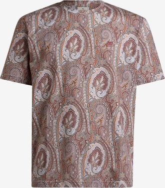 Etro Rundhals-T-Shirt aus Jersey mit Paisleymuster