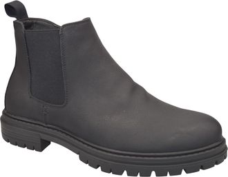 Generic Mens Wide Fit Chelsea Ankle Boots, Faux Leather, Brown, Zip Closure, Walking Hiking Casual Shoes (Black, One Size, UK Footwear Size System, Adult, Men