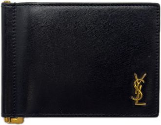Saint Laurent Black Leather Money Clip (Pre-Owned)
