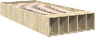 vidaXL Bed Frame without Mattress Sonoma Oak 75x190 cm Small Single Vidaxl