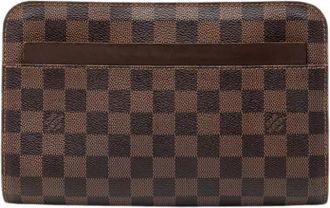 Louis Vuitton Pre-owned Fabric Clutch - Dames - Vintage Clutch - Bruin - ONE Size - Vintage
