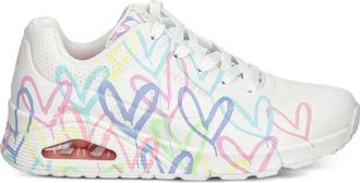 Skechers Sneakers met hartprint - Wit