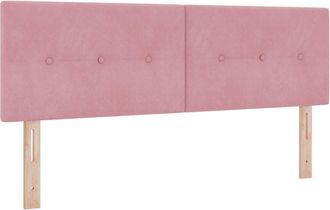 vidaXL Cabecero Montaje En La Pared Manual Rosa 160 Cm Terciopelo Vidaxl