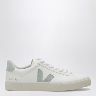 Veja Sneaker Campo in pelle bianca e matcha