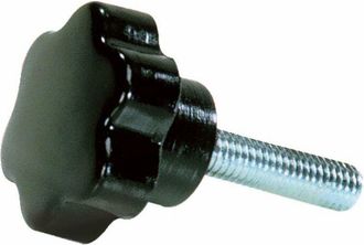 AMA Volantino a 6 lobi &Oslash; 50mm con perno e filetto M12x40mm