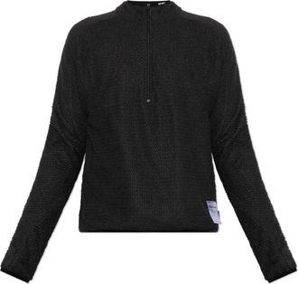 SATISFY Satisfy - FuzzFleece AD Fleece Sweatshirt - Heren - Sweatshirts & Hoodies - Zwart - Maat: M Fleece