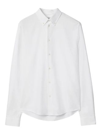 Burberry equestrian-knight detail oxford shirt - men - Cotton - S - White