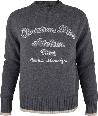 Dior CD Atelier gebreide trui Grijs