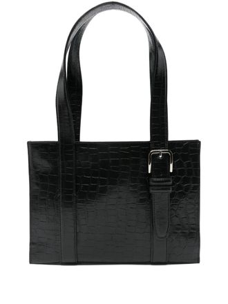 CORDERA crocodile-embossed shoulder bag - women - CALFSKIN - One Size - Black