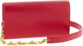 Balmain Womens Fuchsia Calfskin Cardholder Accessory