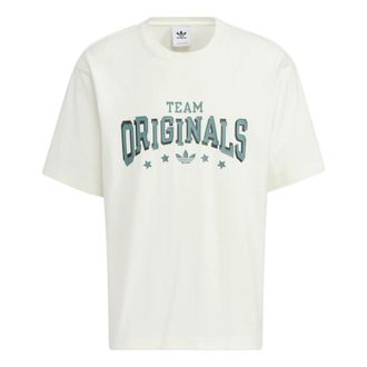 adidas originals Modern Collegiate Slogan T-shirt Off White HS2014