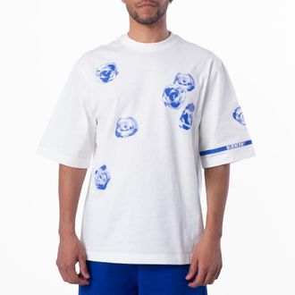 Burberry Rose Print Cotton Jersey T-Shirt, Size XX-Small