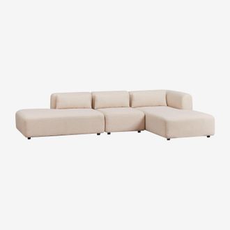 Sklum Sklum - Sof&aacute; Modular Chaise Longue Derecho De 3 Piezas Con Div&aacute;n Fogler