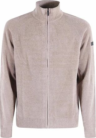 Roberto Ricci Design Velvet Full Zip Knit - Heren - Vesten - Bruin - L - Polyester - Truien & Vesten