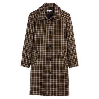 La Redoute Collections Lange overjas met ruiten