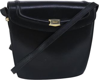Bally Vintage Shoulder Bag Leather Leather Shoulder Bag Bag (Pre-Owned)