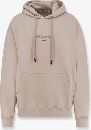 Off-white Felpa in cotone con stampa logo frontale - OFF WHITE - gender_Man