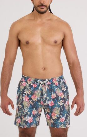 Saxx Sea to Shore 2N1 6-Inch Volley Swim Trunks in Pineapple Field at Nordstrom, Size X-Large