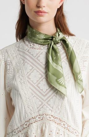 Treasure & Bond Assorted 2-Pack Satin Scarf in Pink- Green Combo at Nordstrom
