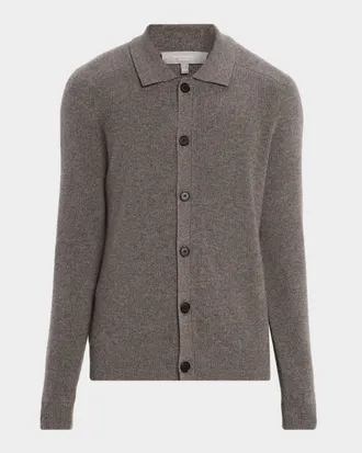 Neiman Marcus Men & apos;s Cashmere Rib Knit Overshirt