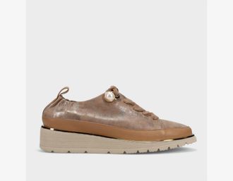 Vaneli Womens Flash Leather Shoes In Bronze Lisa