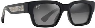 Maui Jim Kenui Gs 642-14 - Heren - Zonnebrillen - Grijs - 53 MM - Nylon - Accessoires