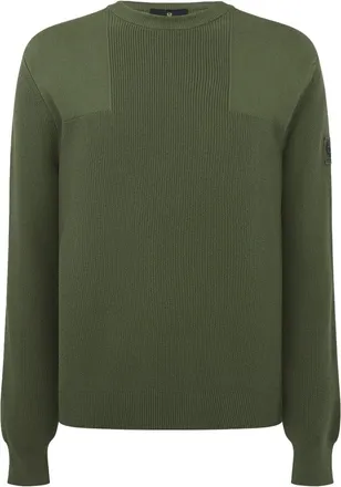 Belstaff COMMANDER CREWNECK SWEATER Size: L, colour: OLIVE