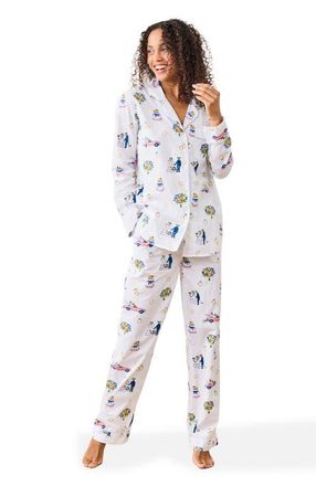 Printfresh Long PJ Set in Cloud at Nordstrom, Size X-Small