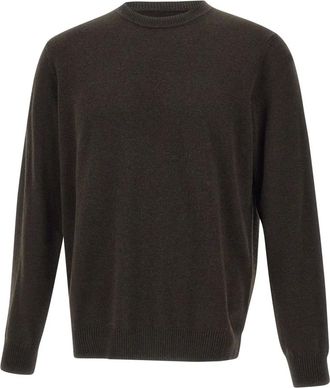 KANGRA Truien & Vesten, Heren, Bruin, 3Xl, Wol, Bruine Wol Kasjmier Trui Ronde Hals