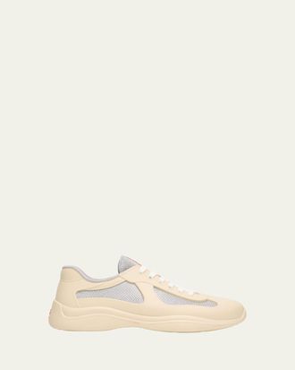Prada Mens Americas Cup Rubber Trainer Sneakers