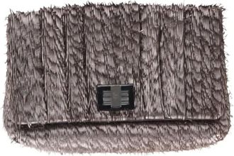 Anya Hindmarch Pre-owned Clutches, female, Gray, Size: ONE SIZE Pre-owned Leather clutches