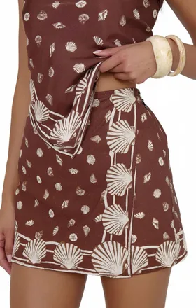 Show me your Mumu Casey Mini Skirt In Brown