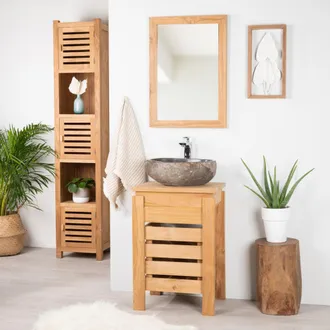 Wanda Collection Wanda Collection - Mueble Zen Para Cuarto De Ba&ntilde;o De Teca 50 Cm
