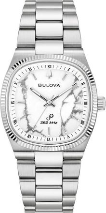 Bulova Super Seville Magnesite Quartz White Dial Mens Watch 96A344