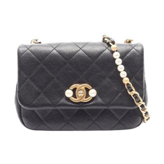 Chanel Pre-owned Mini Schoudertas - Dames - Pre-owned - Zwart - Maat: ONE Size Leer